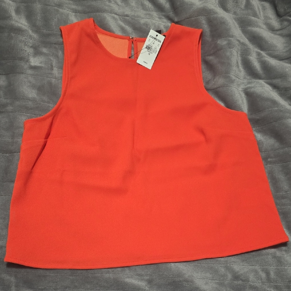 Express Vibrant Orange Tank Top